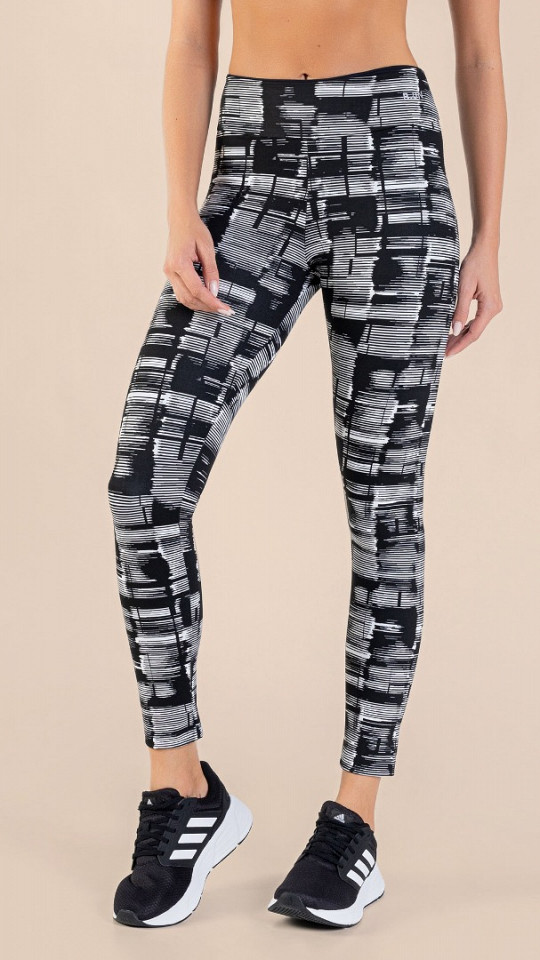 24270285 - Legging Feminina B.ON Jacquard Preta e Branca