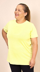 24271319 - Camiseta Feminina B.ON Dry Classic Fit Plus Size Verde Lima