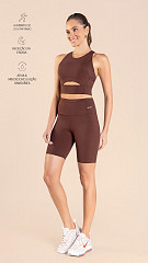 24271086 - Bermuda Feminina B.ON Fitness c/ Bolso Marrom