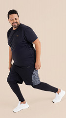 24270025  - Legging Masculina Plus Size Preta