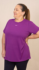 24271321 - Camiseta Feminina B.ON Dry Classic Fit Plus Size Roxo