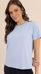 24271264 - Camiseta Feminina Basic Azul claro