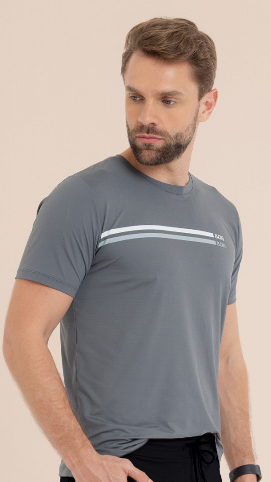 24271405 - Camiseta Masculina Basic Chumbo