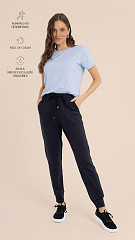 24271264 - Camiseta Feminina Basic Azul claro