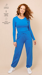 24271218 - Blusa Feminina B.ON Basic Azul Capri