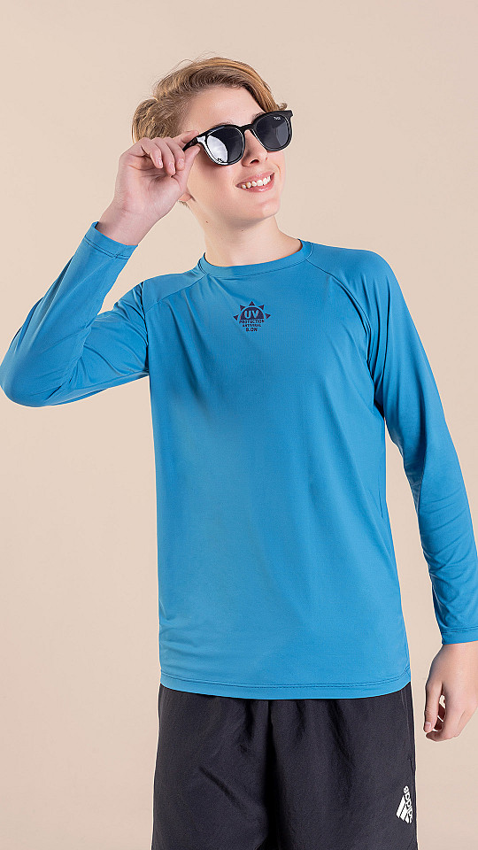 24270776 - Camiseta Juvenil B.ON UV Protection Antiviral Azul Marítimo