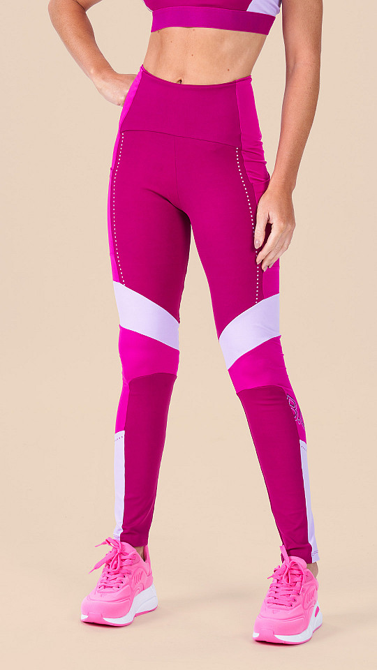 24270857 - Legging Feminina B.ON c/ Recortes Bordô Berry